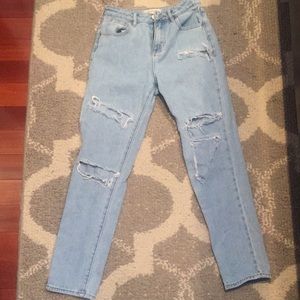 Distressed mom jeans, size 23 from PACSUN.